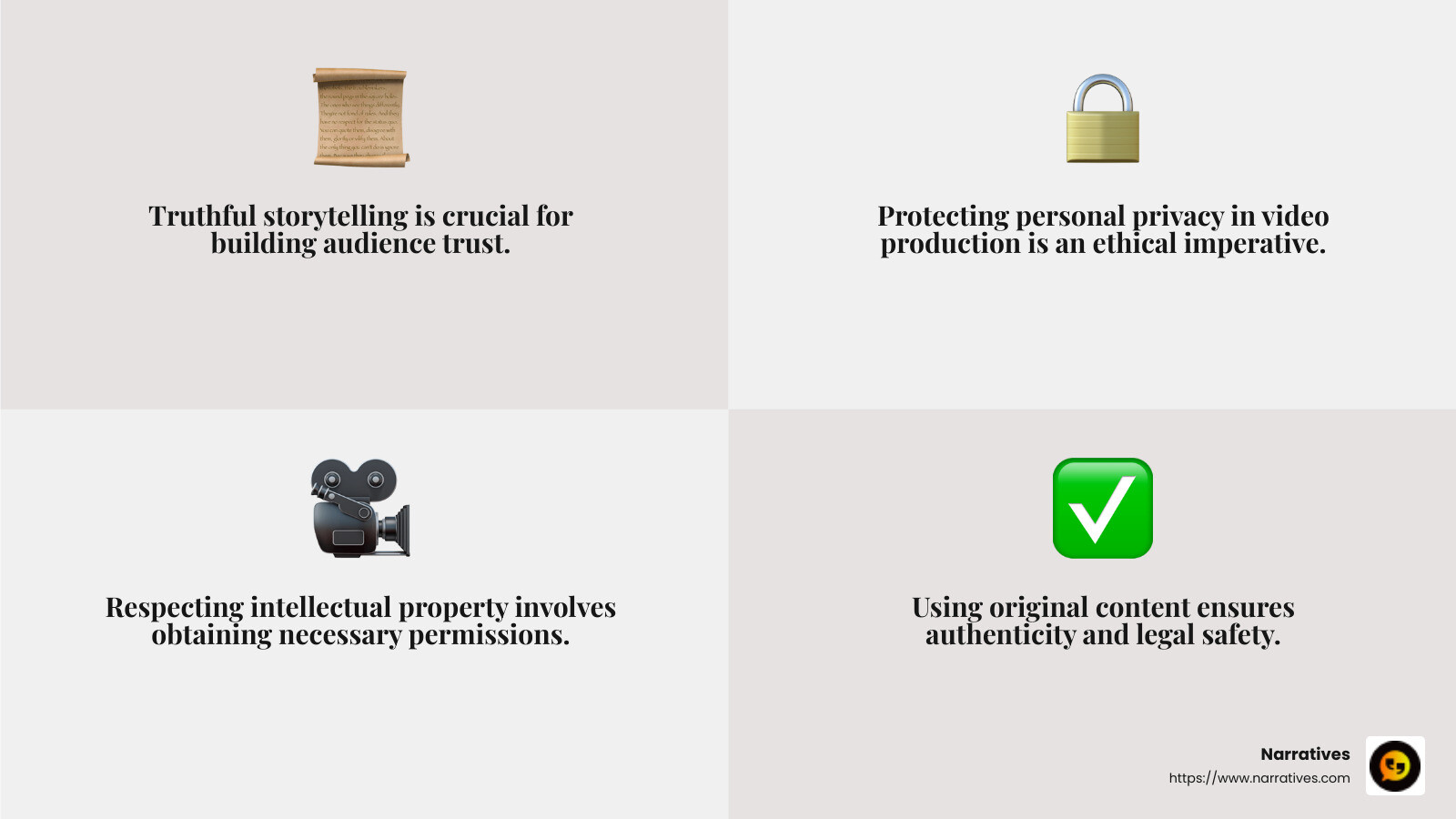 Respect intellectual property in video production - ethical video production infographic 4_facts_emoji_grey Respect intellectual property in video production - ethical video production infographic 4_facts_emoji_grey