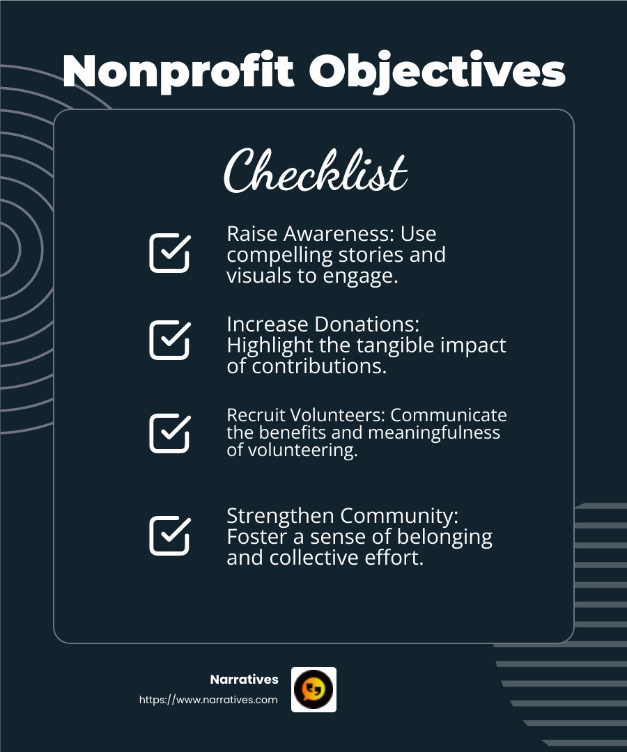 Nonprofit Communication Goals Infographic - Nonprofit communication strategies infographic checklist-dark-blue