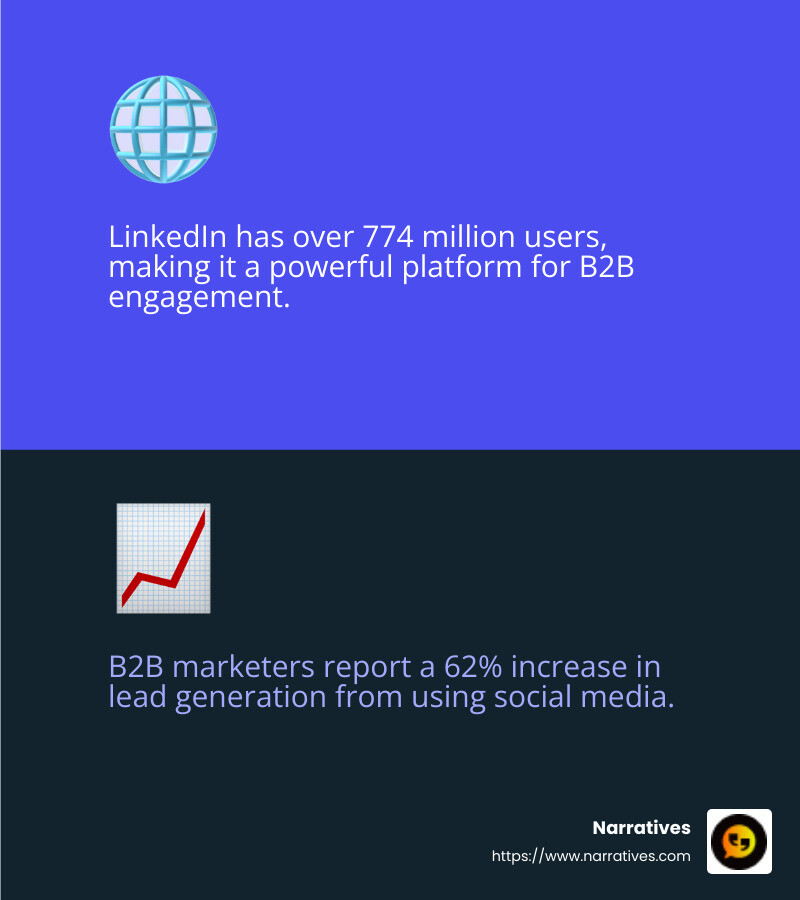 Expanding Brand Reach Infographic - social media marketing for b2b companies infographic 2_facts_emoji_blue