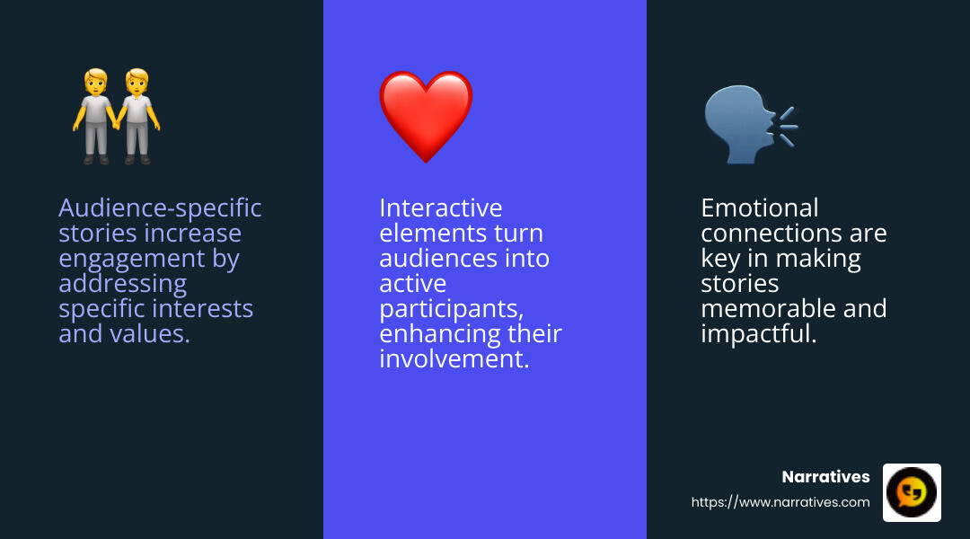 Engaging Storytelling Techniques - impactful storytelling techniques infographic 3_facts_emoji_blue