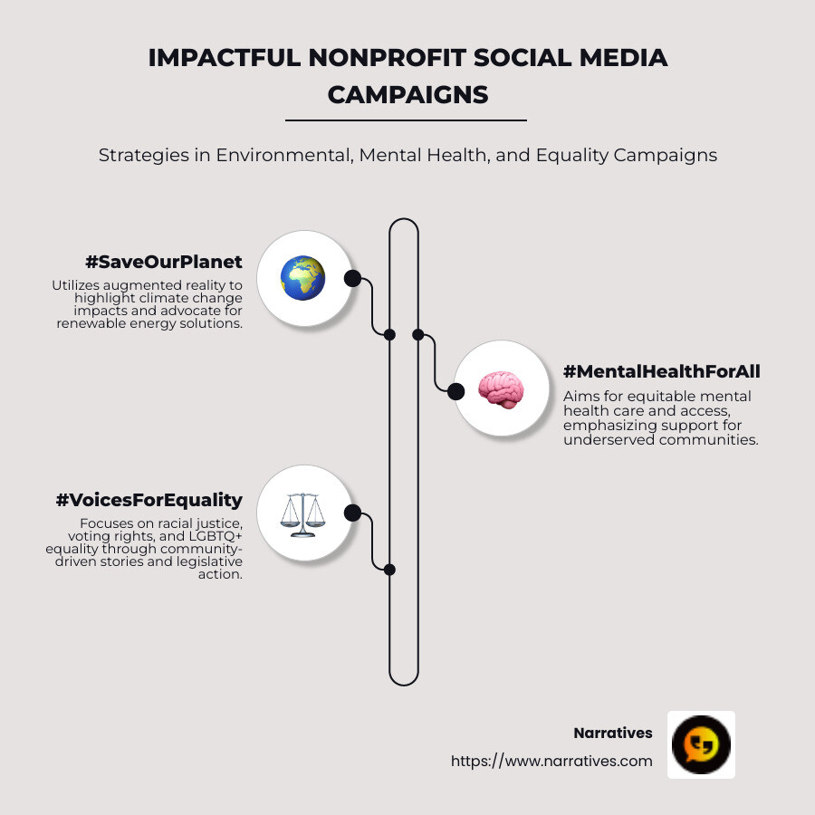 Best Nonprofit Social Media Campaigns in 2024 Infographic - best nonprofit social media campaigns infographic infographic-line-3-steps-neat_beige