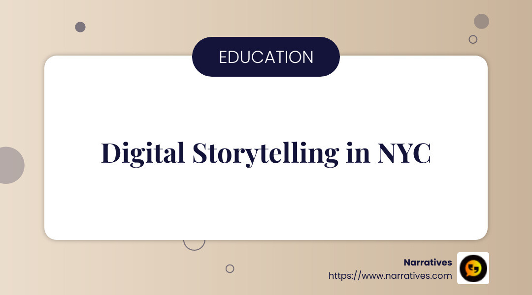 Digital storytelling in New York is thriving, with courses that blend creativity and technology. - digital storytelling New York infographic simple-info-landscape-card