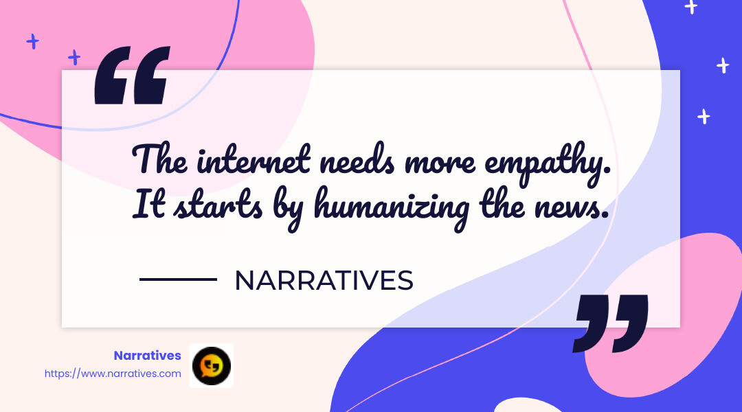 Quote about empathy - Digital campaigns for social good infographic simple-quote-landscape-colorful