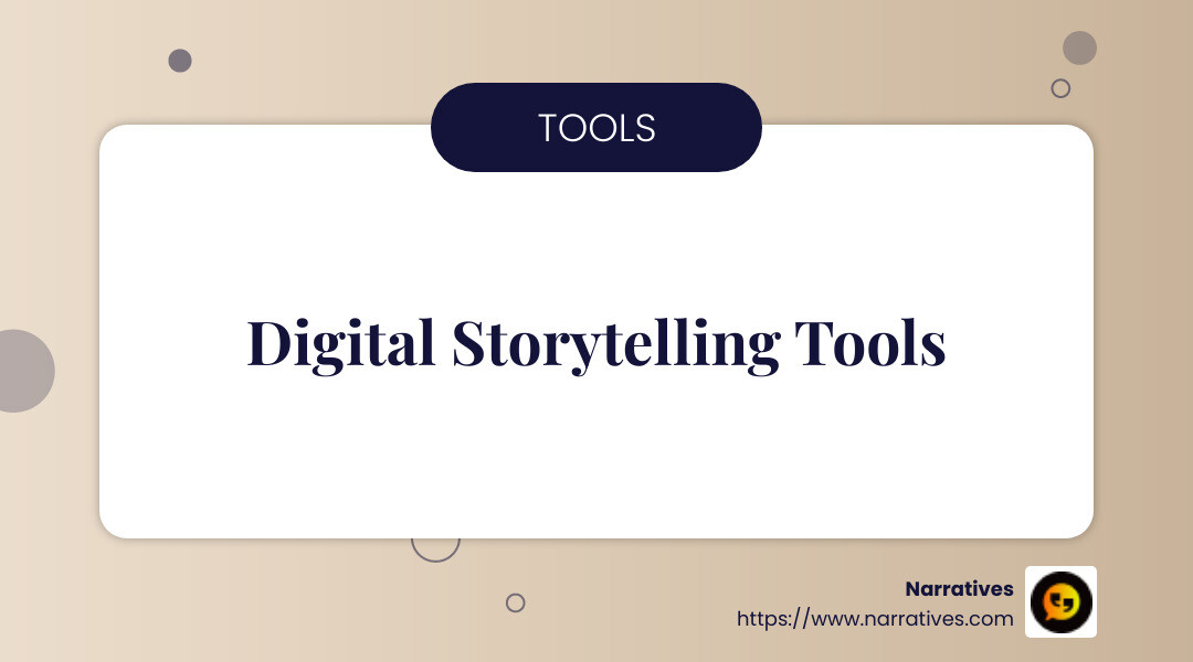 Digital storytelling tools like iMovie and Flipgrid are revolutionizing education by making learning more interactive and engaging. - digital storytelling in education infographic simple-info-landscape-card