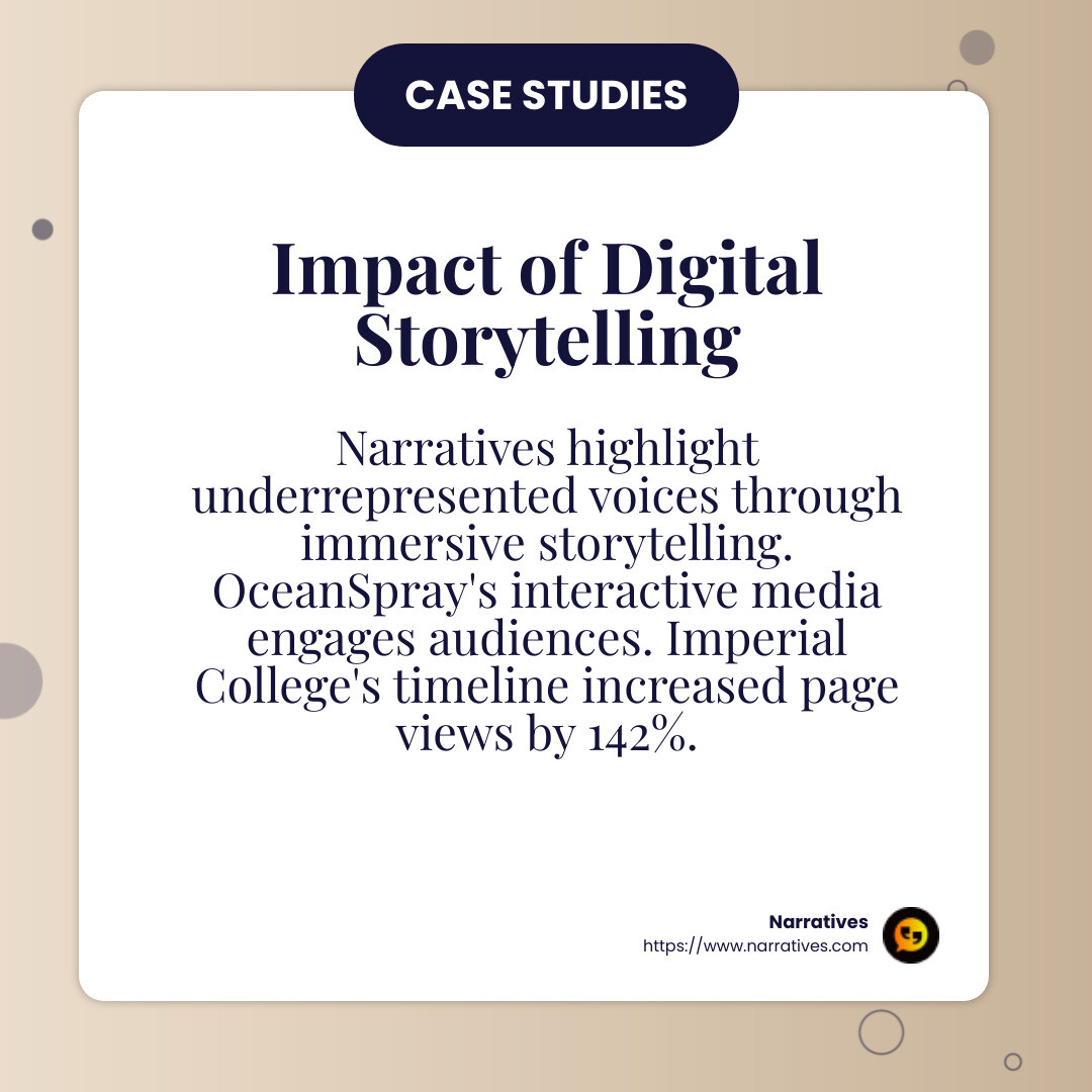 Imperial College London's digital storytelling success - best digital storytelling infographic simple-info-card