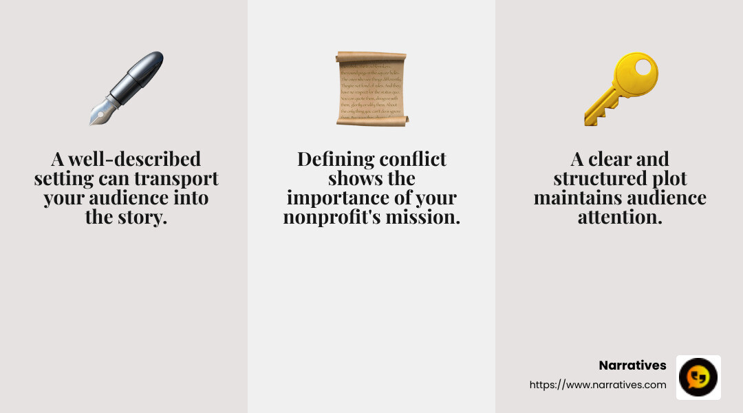A satisfying resolution should also leave your audience feeling hopeful and optimistic. - nonprofit storytelling tips infographic 3_facts_emoji_grey A satisfying resolution should also leave your audience feeling hopeful and optimistic. - nonprofit storytelling tips infographic 3_facts_emoji_grey