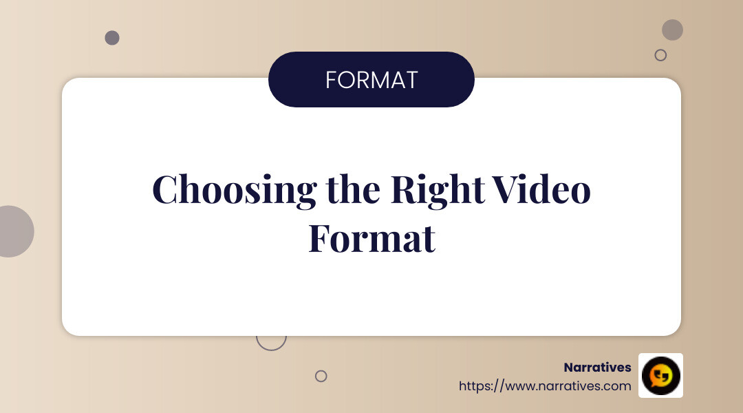 Video format decision infographic - create compelling video stories infographic simple-info-landscape-card Video format decision infographic - create compelling video stories infographic simple-info-landscape-card
