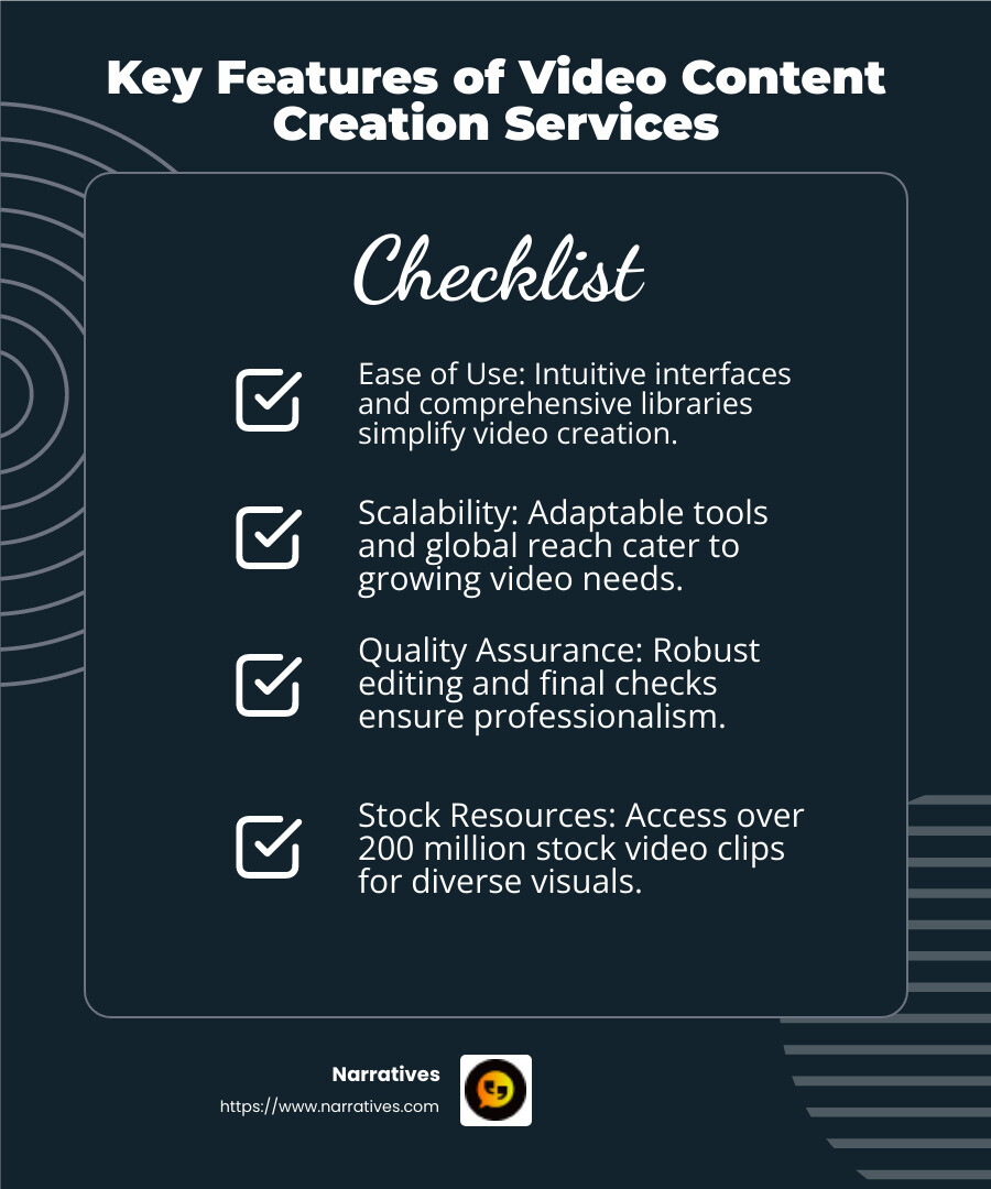 Scalability and Quality Assurance in Video Creation - video content creation services infographic checklist-dark-blue Scalability and Quality Assurance in Video Creation - video content creation services infographic checklist-dark-blue