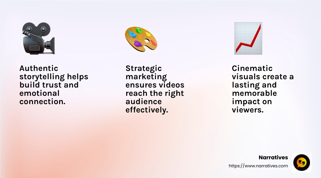 Strategic Marketing Impact - Video storytelling agency infographic 3_facts_emoji_light-gradient
