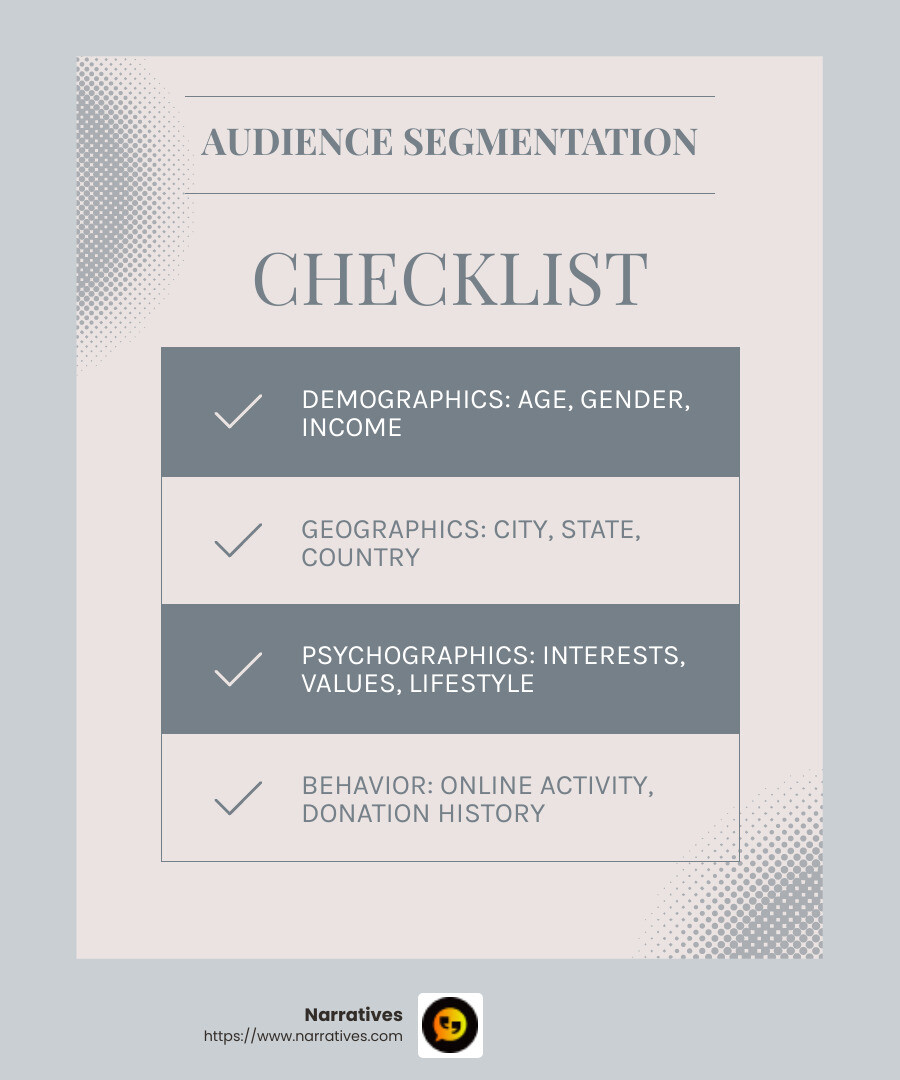 Audience Segmentation Importance - non-profit digital marketing infographic checklist-light-blue-grey Audience Segmentation Importance - non-profit digital marketing infographic checklist-light-blue-grey