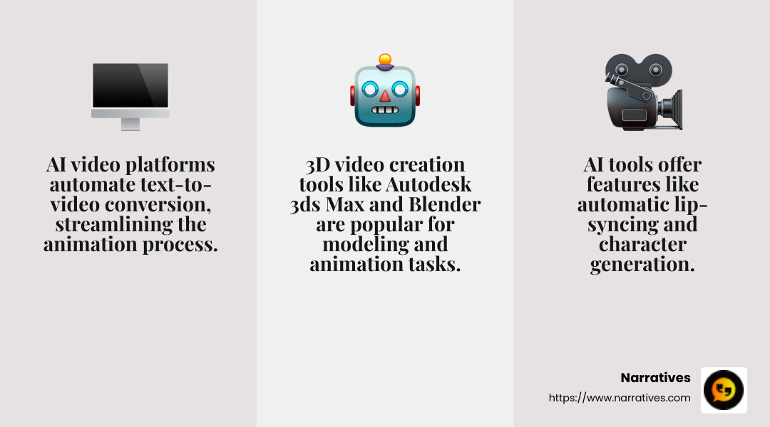 AI-powered video platforms - 3d video creation infographic 3_facts_emoji_grey AI-powered video platforms - 3d video creation infographic 3_facts_emoji_grey