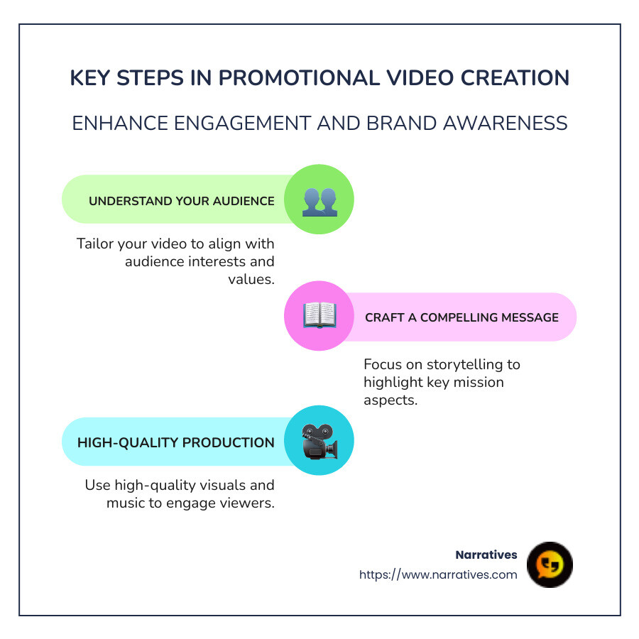 Infographic on promotional video creation process - promotional video creation infographic infographic-line-3-steps-colors Infographic on promotional video creation process - promotional video creation infographic infographic-line-3-steps-colors