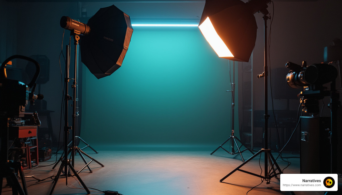 Three-point lighting setup - hd video creation
