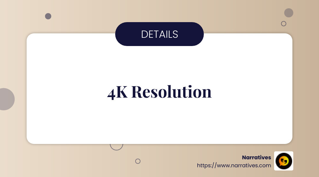 4K resolution offers four times as many pixels as HD - hd video creation infographic simple-info-landscape-card