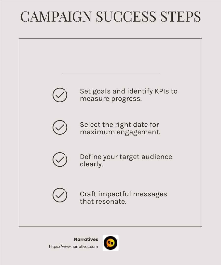 Set clear goals and track progress with KPIs - Nonprofit awareness campaigns infographic checklist-light-beige Set clear goals and track progress with KPIs - Nonprofit awareness campaigns infographic checklist-light-beige