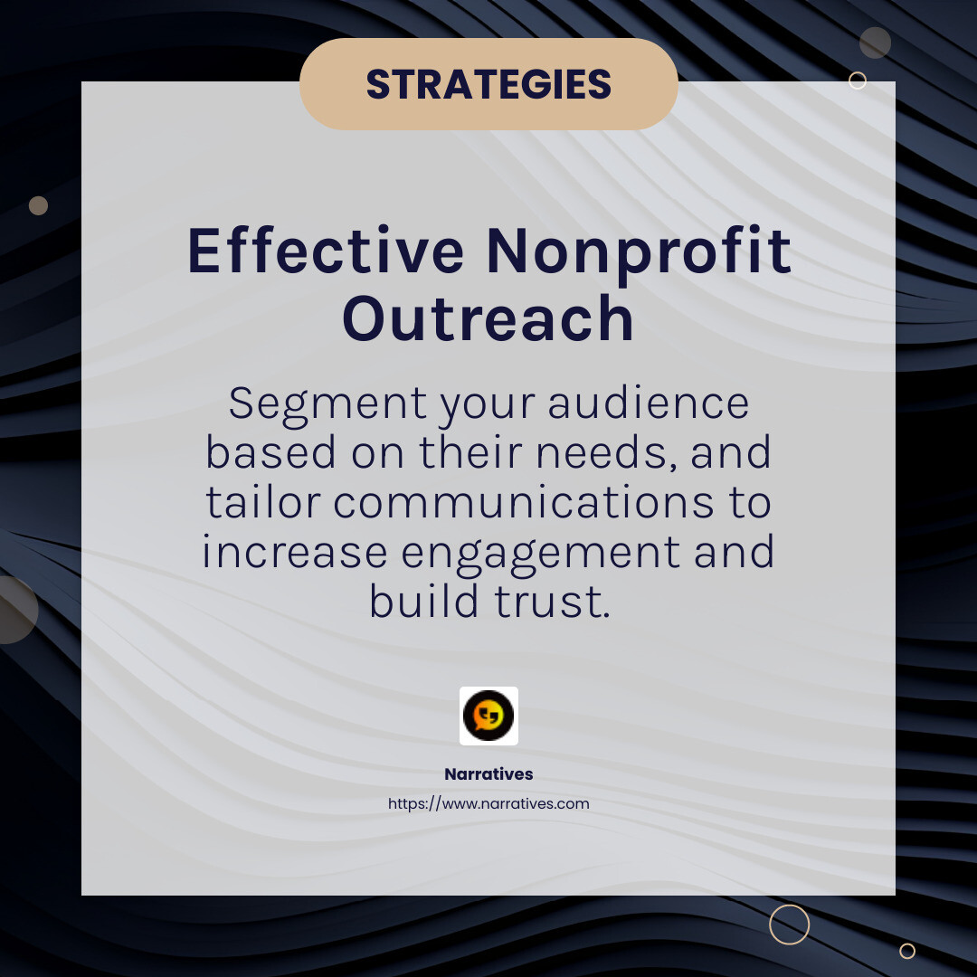 Quote from a nonprofit expert - Nonprofit outreach strategies infographic simple-info-card-dark