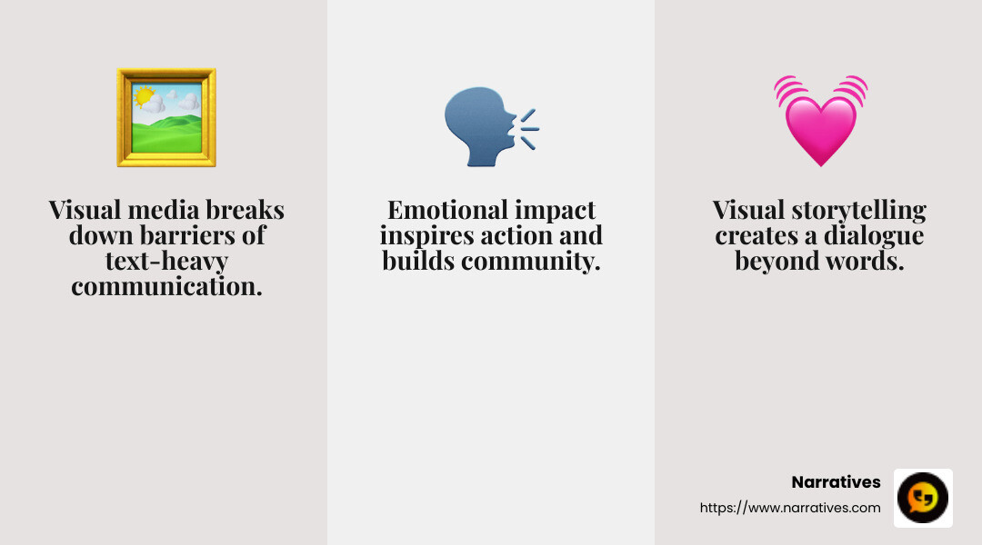Visual storytelling creates emotional connections, leading to action - Visual storytelling best practices infographic 3_facts_emoji_grey Visual storytelling creates emotional connections, leading to action - Visual storytelling best practices infographic 3_facts_emoji_grey