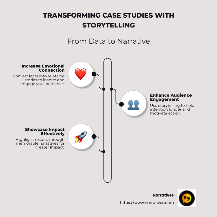 Storytelling for Audience Engagement - Storytelling case studies infographic infographic-line-3-steps-neat_beige