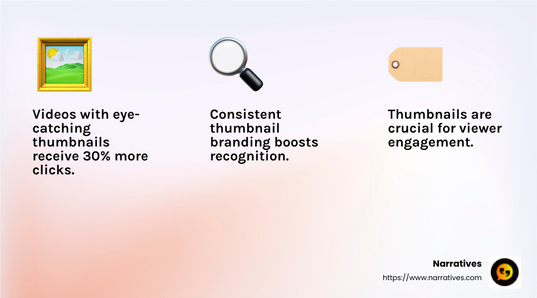 An effective thumbnail can boost your video’s CTR by up to 30%. - Optimizing video content for SEO infographic 3_facts_emoji_light-gradient