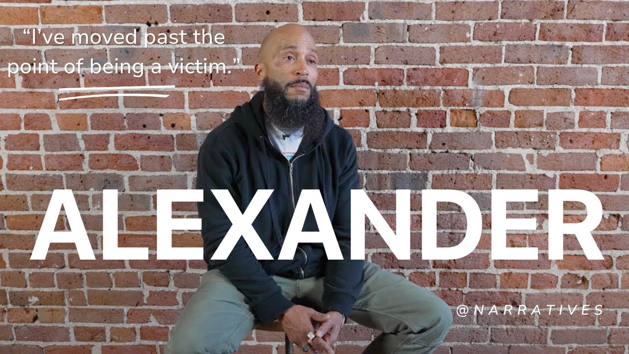 Alexander — title card for the Narratives film on surviving police brutality