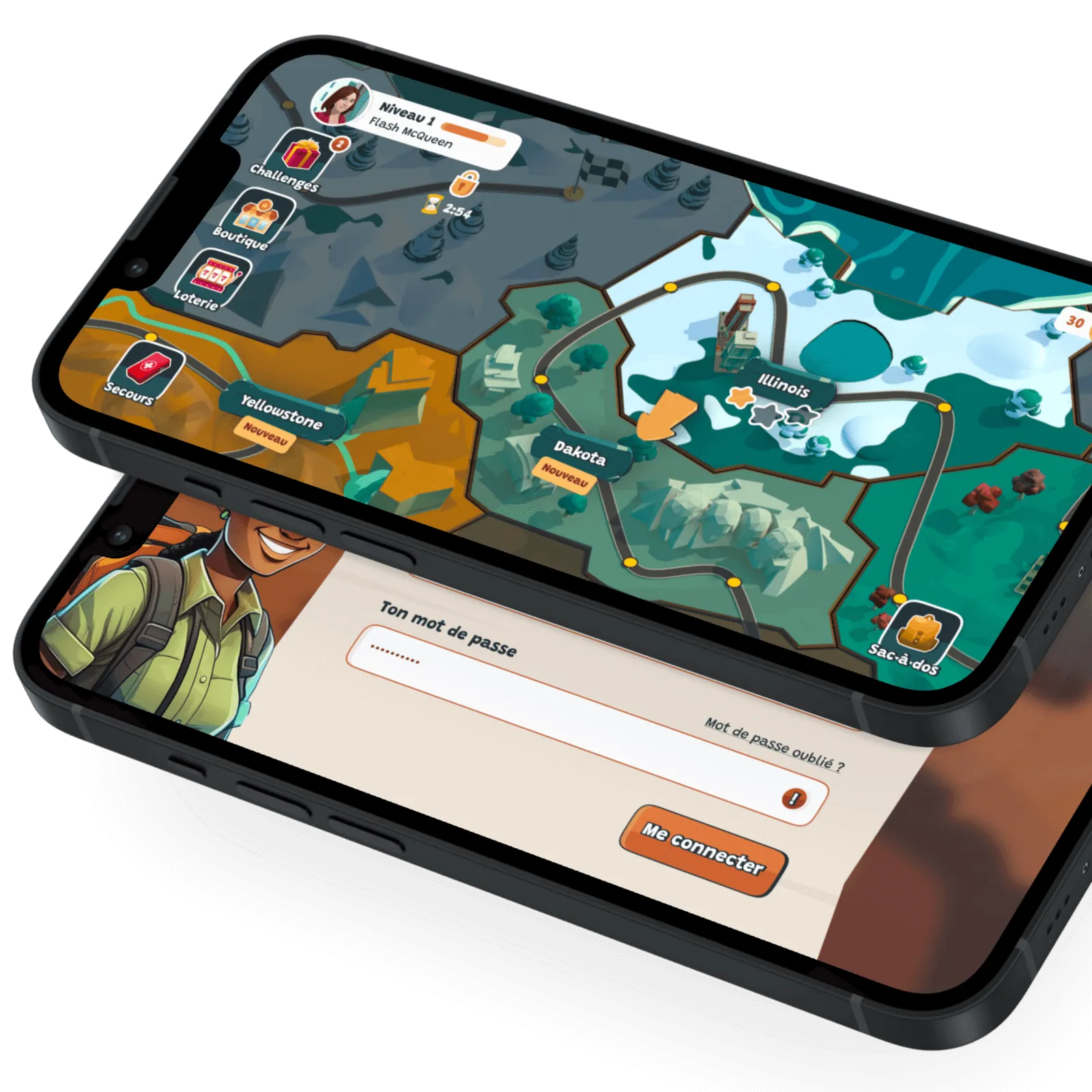 Écran application Save My Road Carte des états
