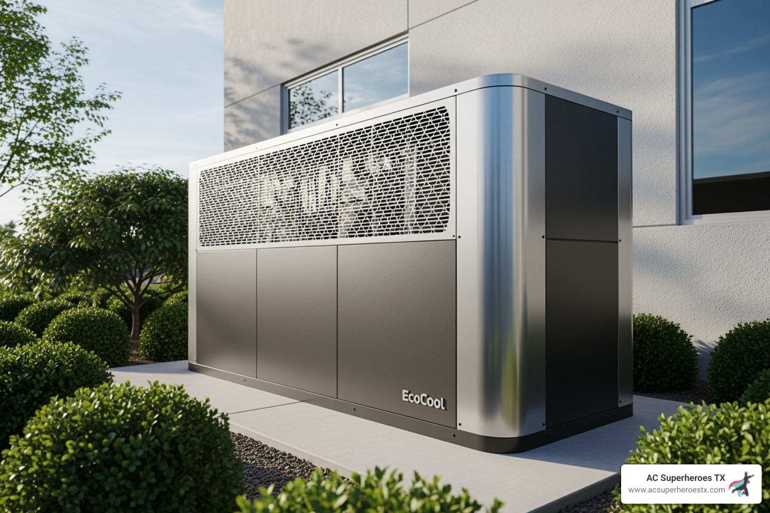 modern, high-efficiency outdoor condenser unit - ac replacement company in austin tx