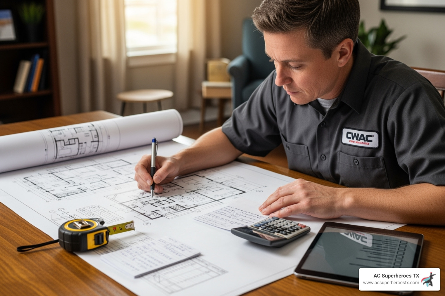 Manual J calculation - hvac installation austin