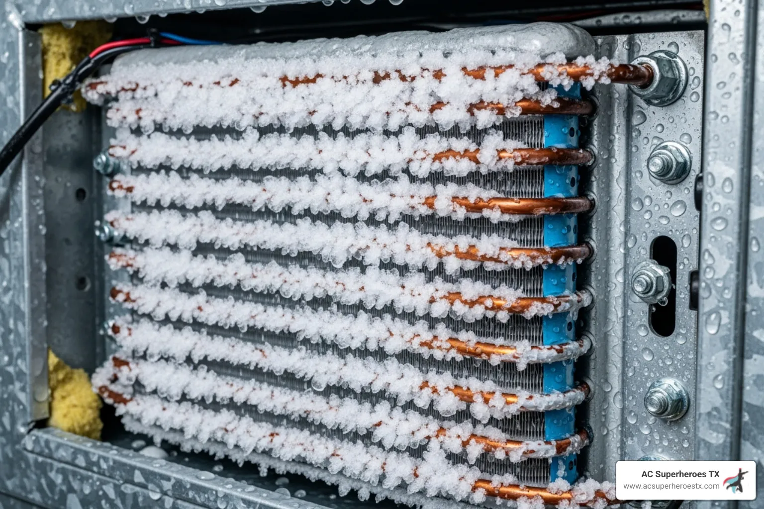 Iced-over evaporator coil inside an air handler - AC freezing up