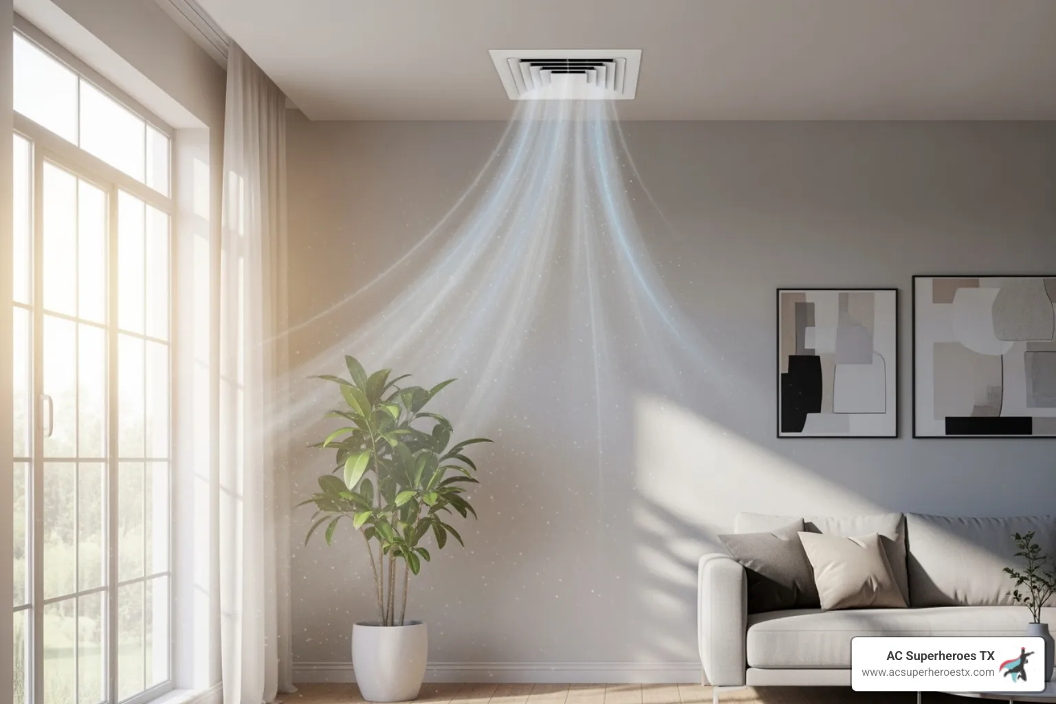 clean air flowing through a home vent - air conditioning repair austin texas