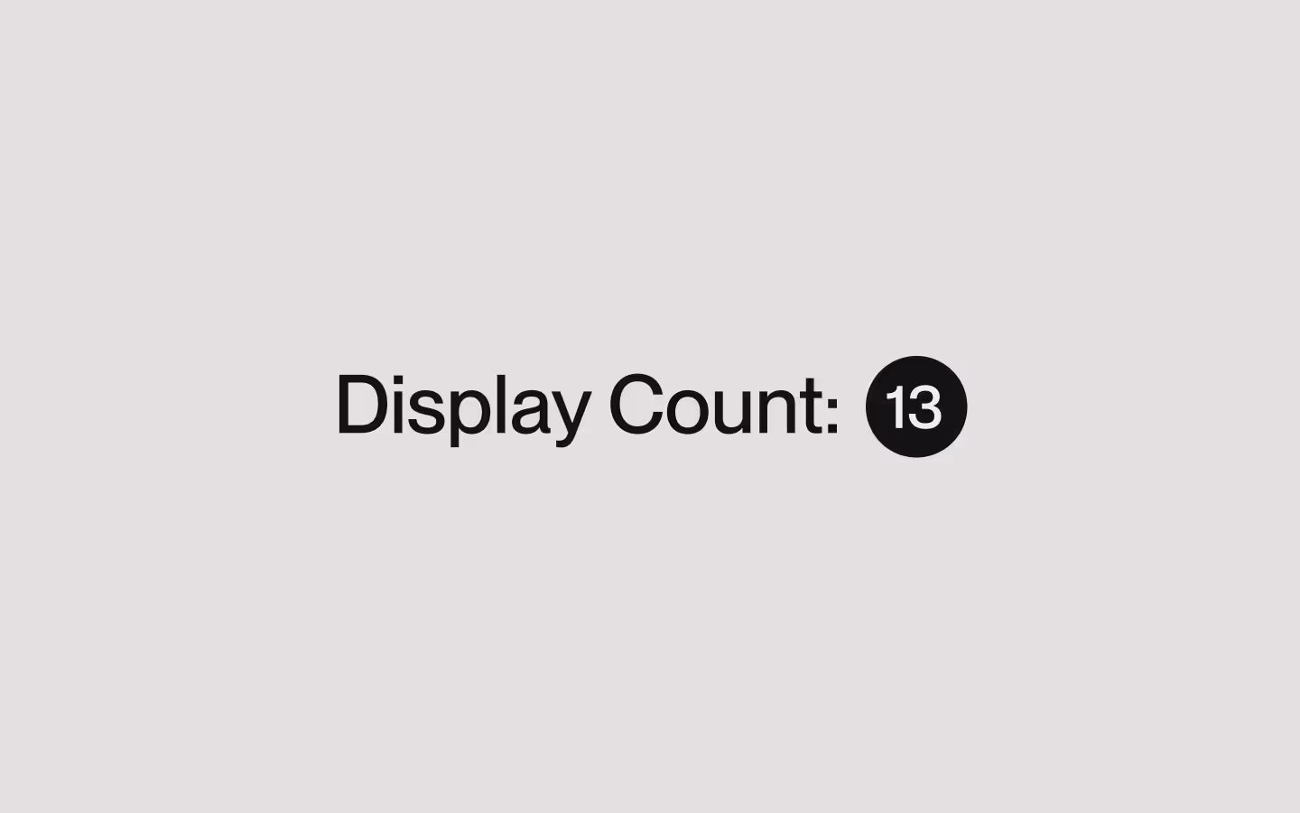 Display Count
