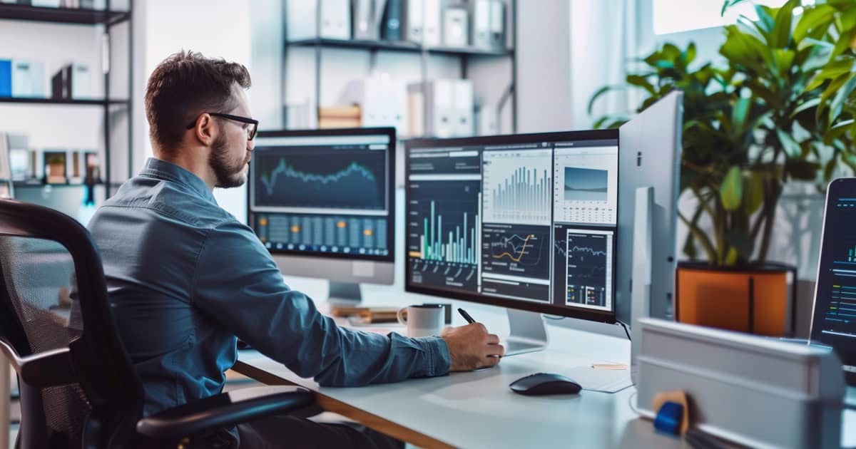 IT professional managing website settings and DNS configurations on a workstation.