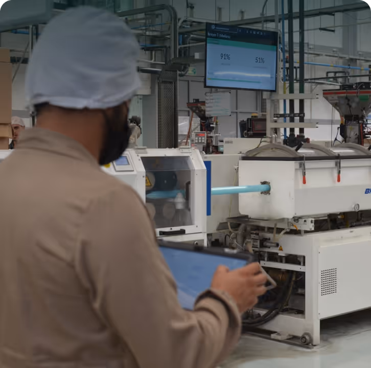 Planta de Espumas Industriales operando eficientemente con la tecnología de Pulsar