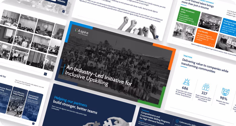 Presentation design for a nonprofit organization