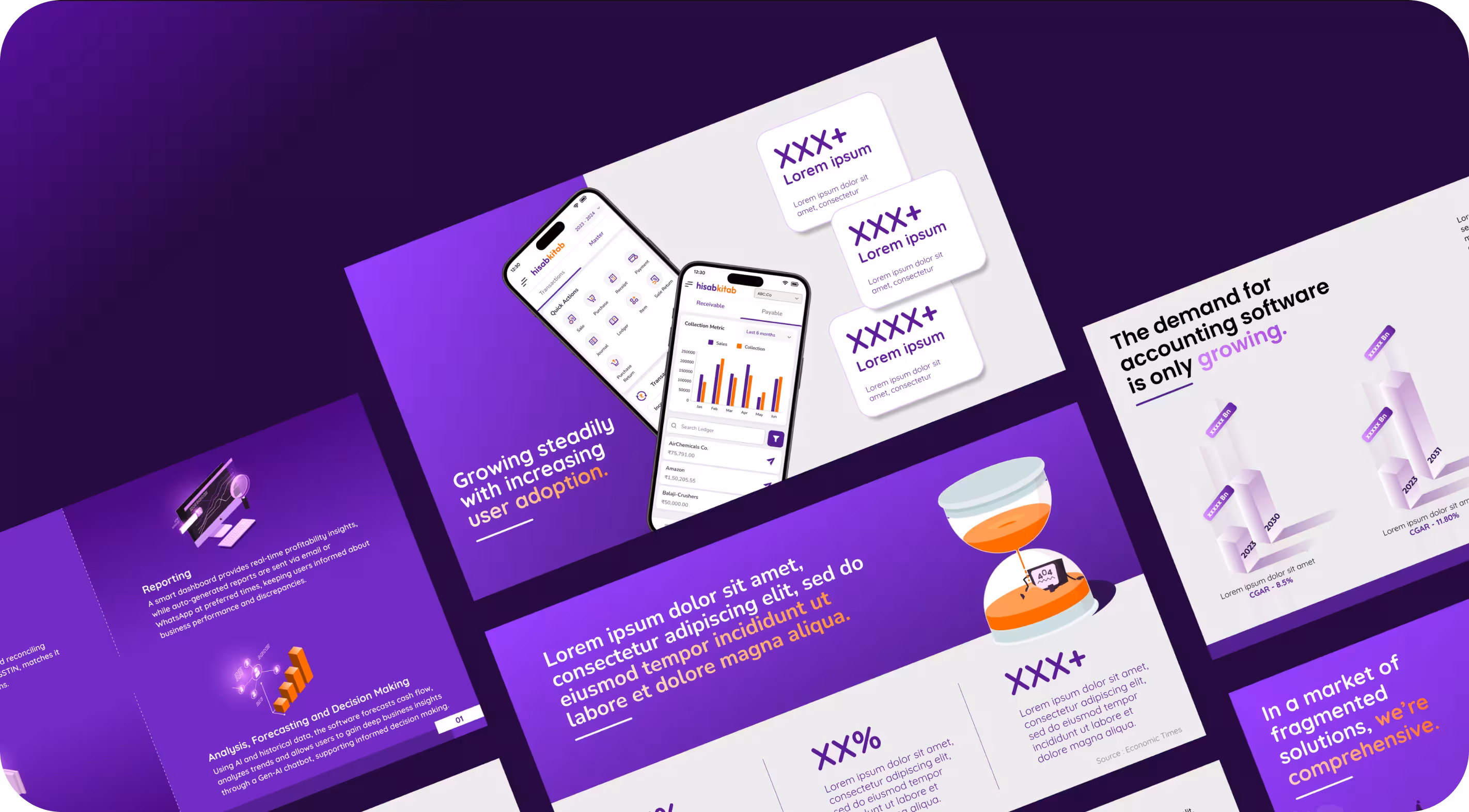 SaaS product launch presentation design