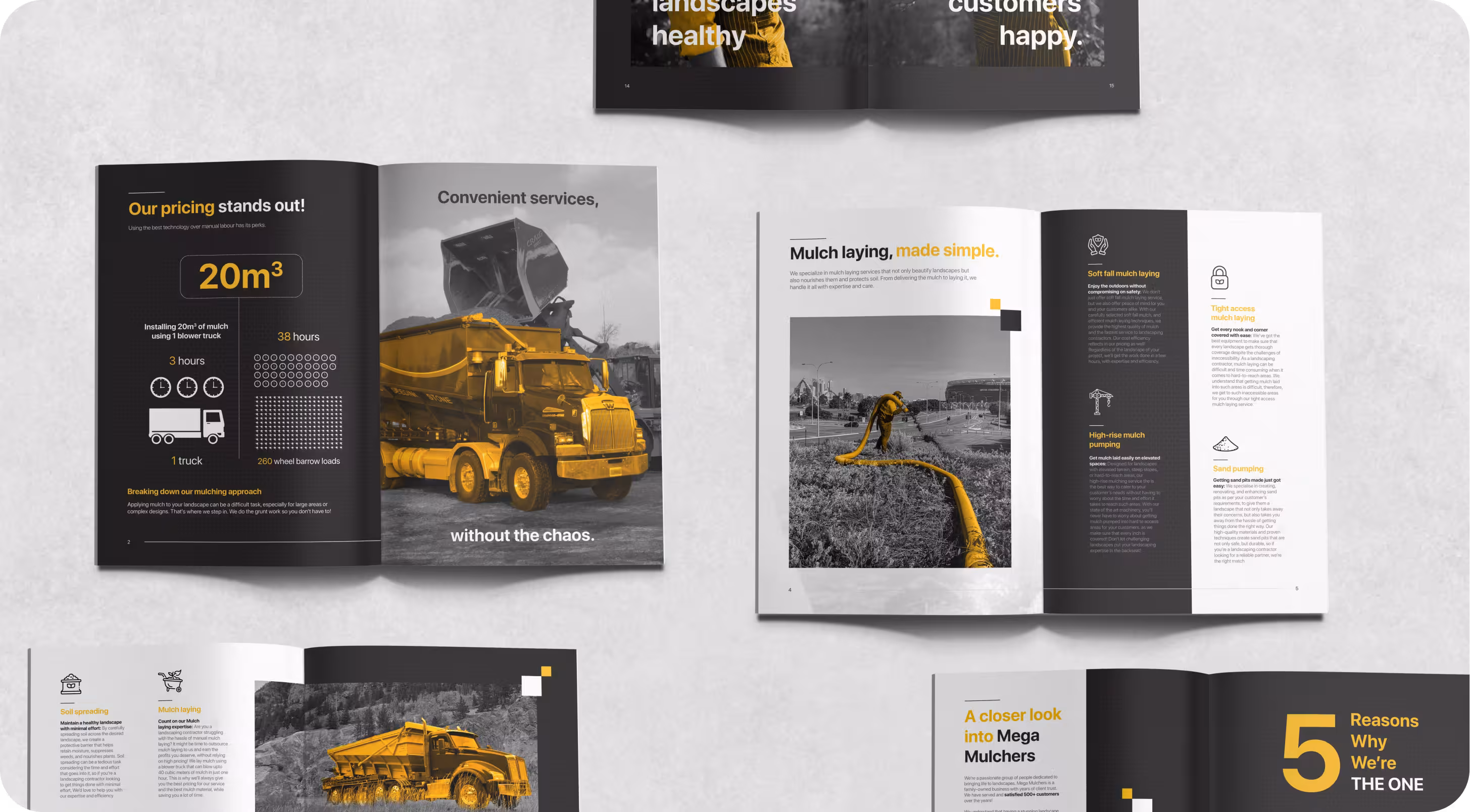 Sales brochure design for landscape company
