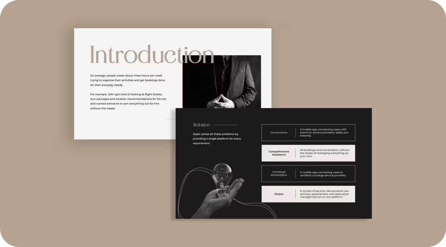 professional corporate presentation design