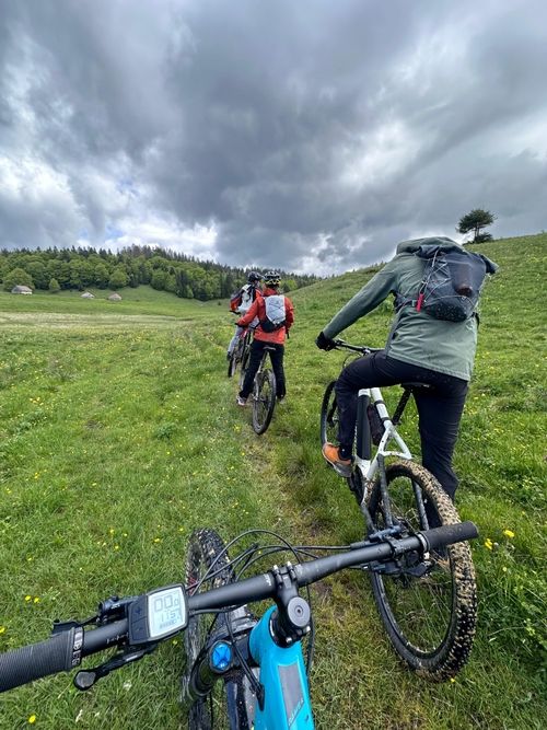 VTT électrique dans les champs