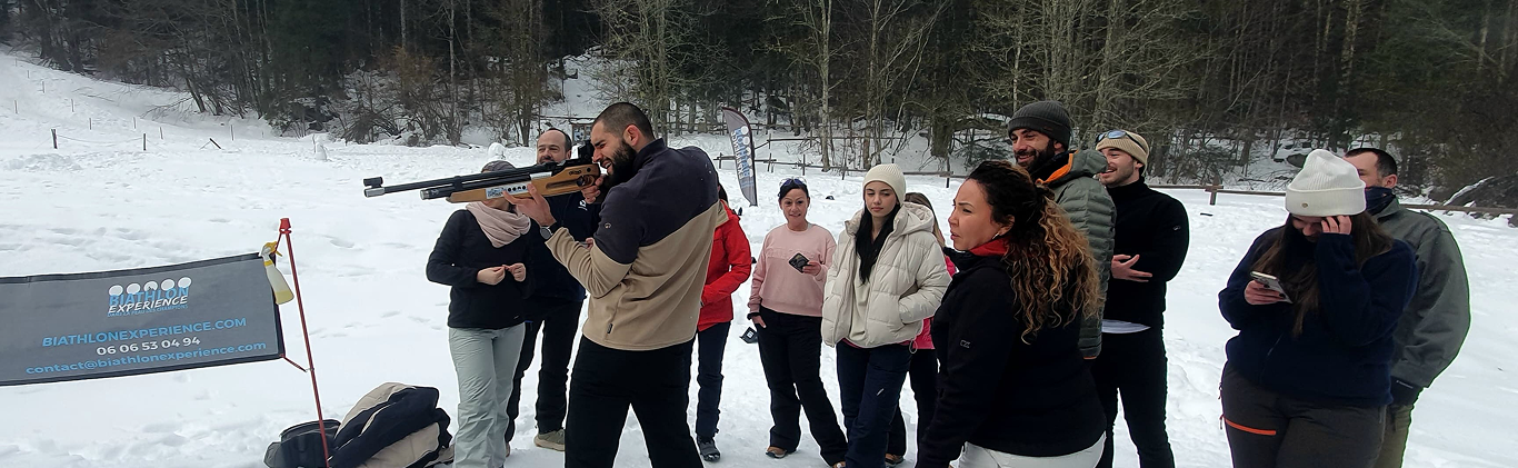 Séminaire d'entreprise cohésion d'équipe : Initiation biathlon