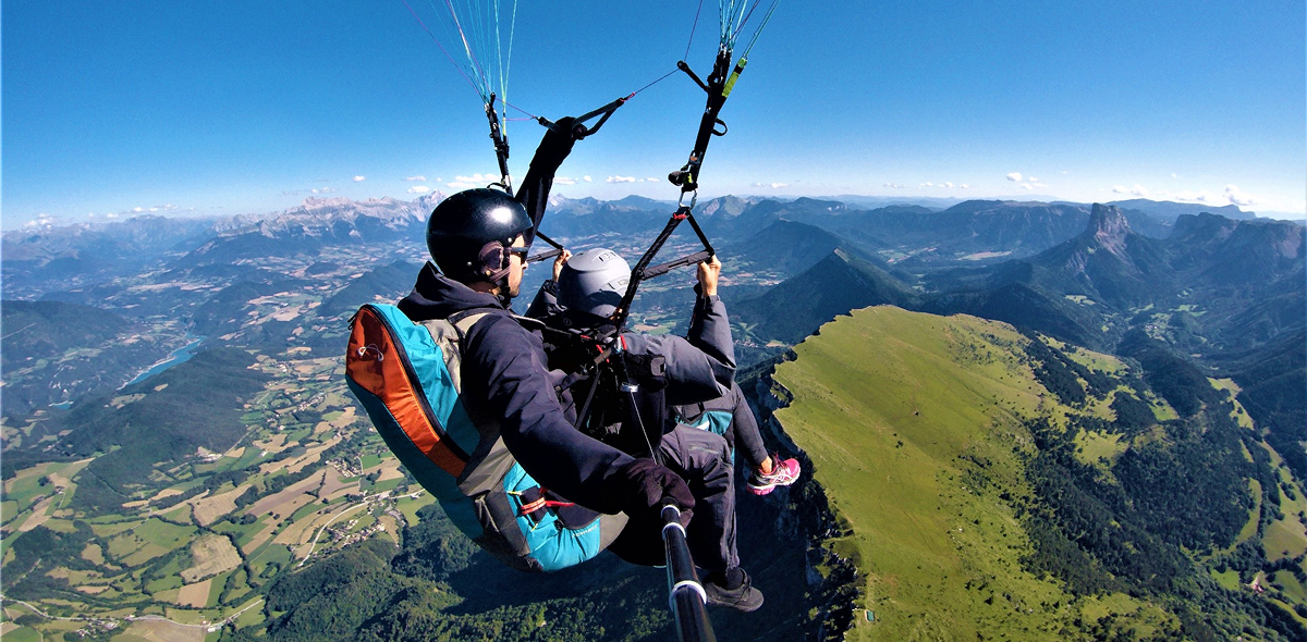 Vol en parapente sur le Vercors