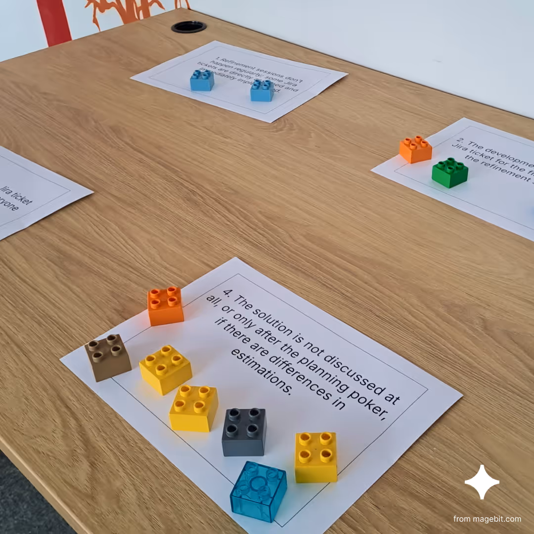 Workshop about Backlog Refinement: participants reviewed common patterns and anti-patterns, voting on those most likely to create risks later in the development process.