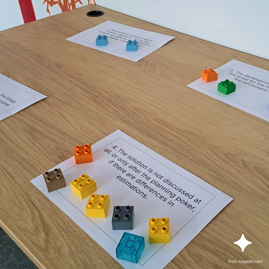 Workshop about Backlog Refinement: participants reviewed common patterns and anti-patterns, voting on those most likely to create risks later in the development process.