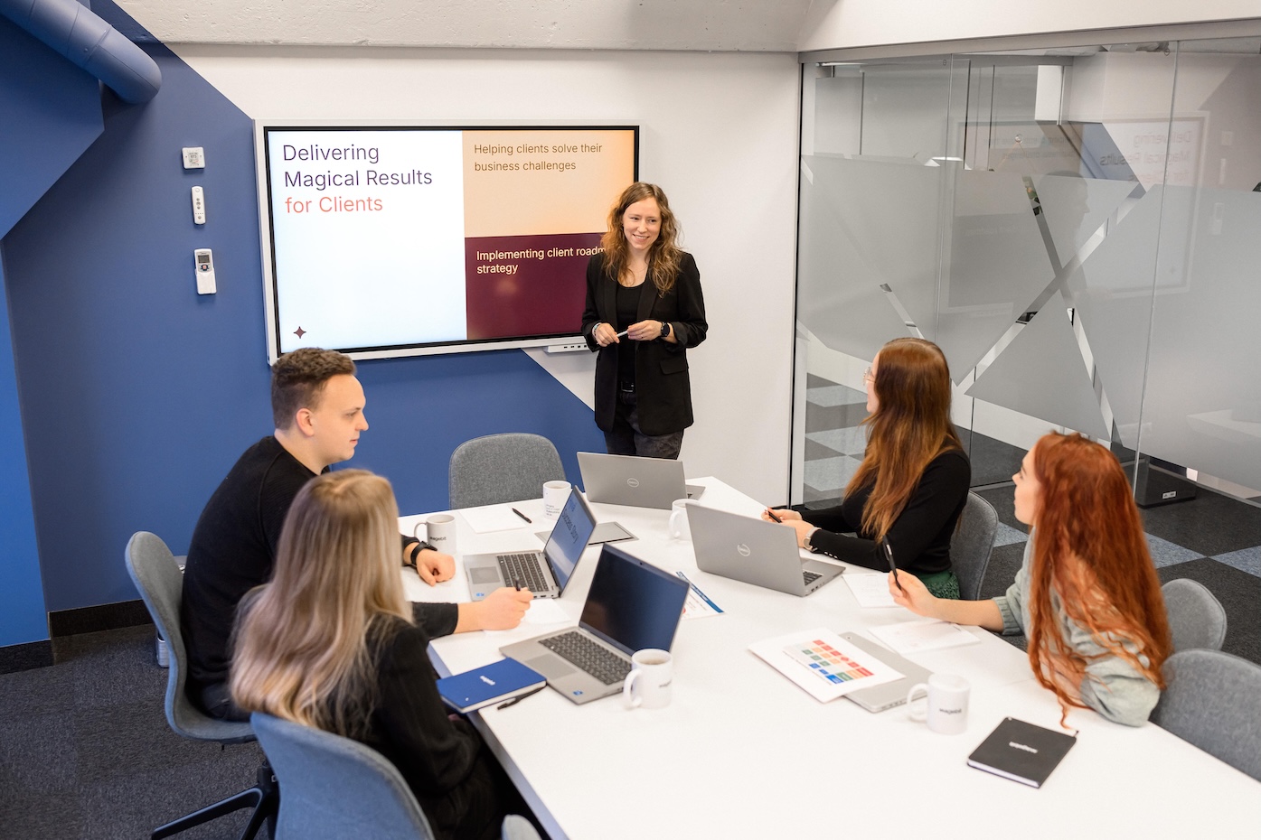 A Dedicated Team meeting at Magebit.