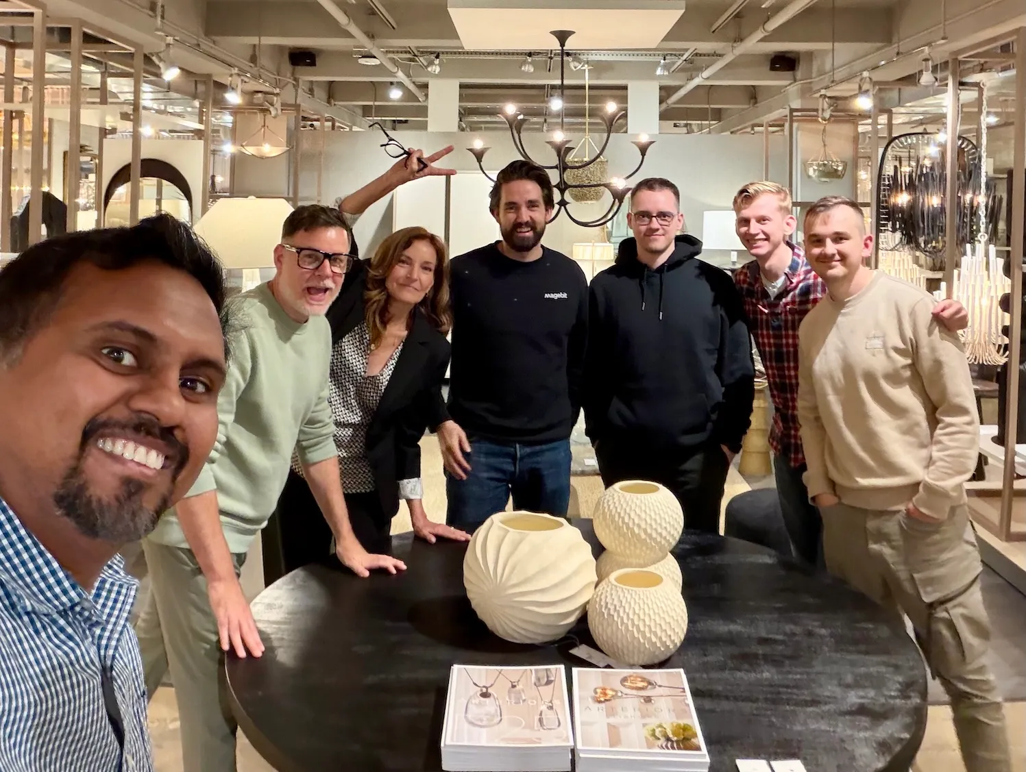 Magebit visiting Arteriors' NYC show room.