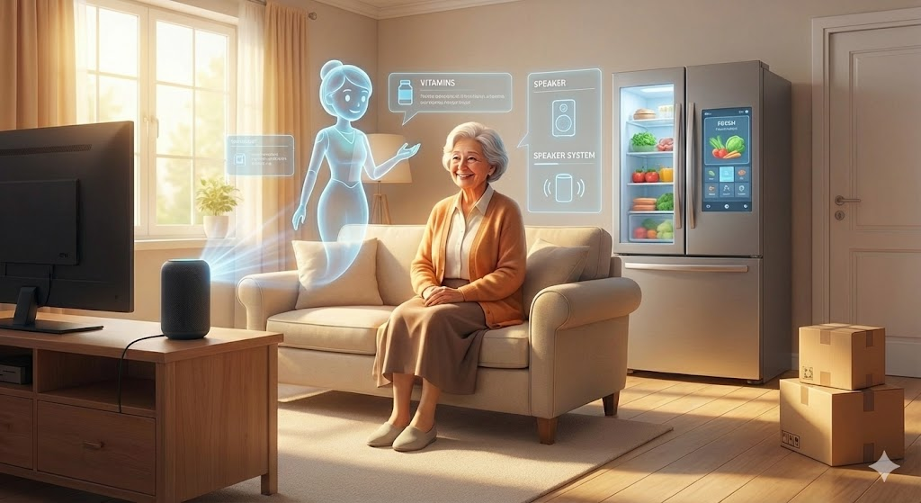 A futuristic scene of a home run with the assistance of AI.