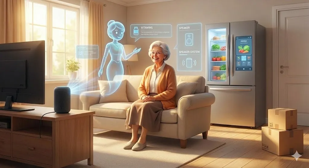 A futuristic scene of a home run with the assistance of AI.