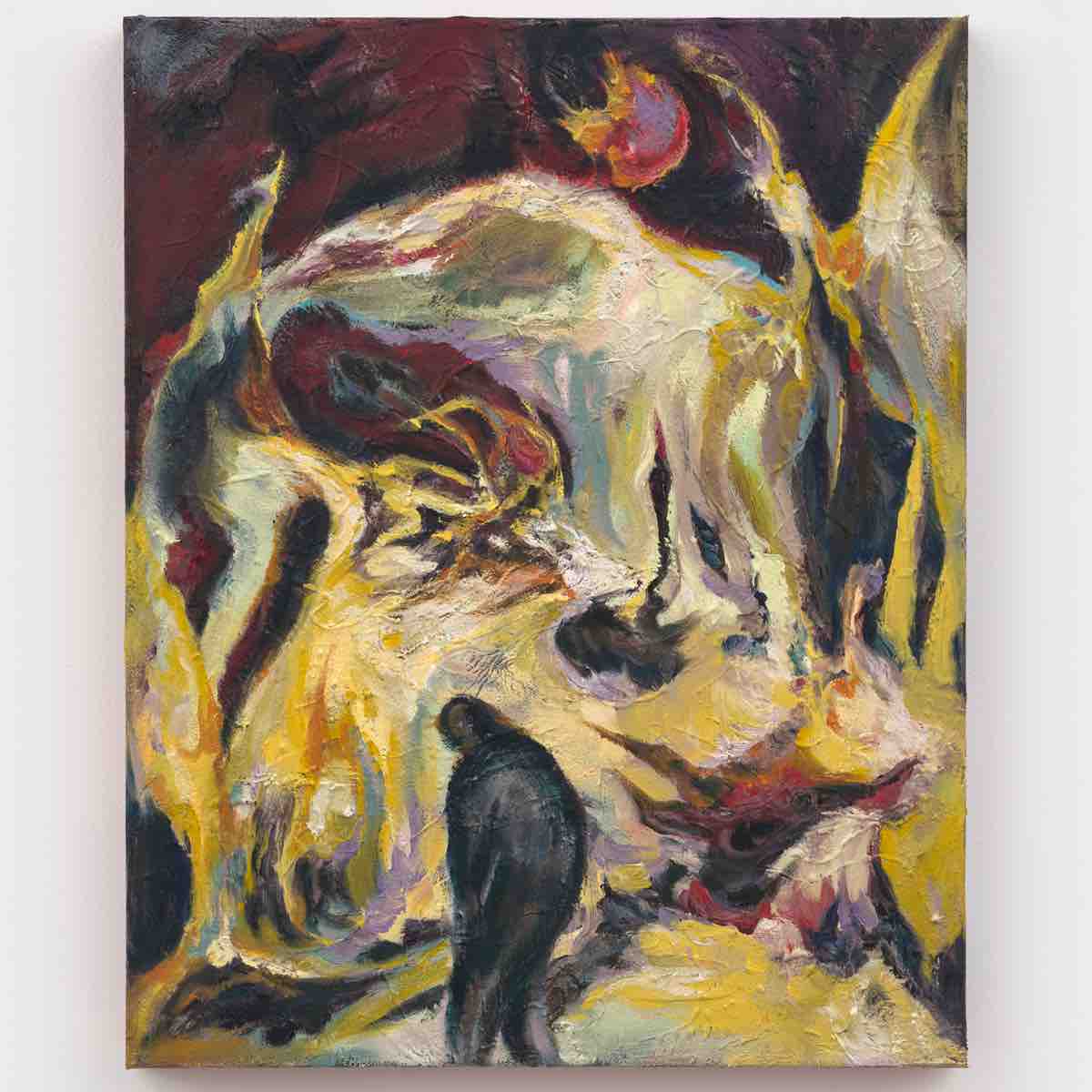Erica Mao, Falling Moon, 2023. Oil on canvas, 20 x 16 in (50.8 x 40.6 cm)