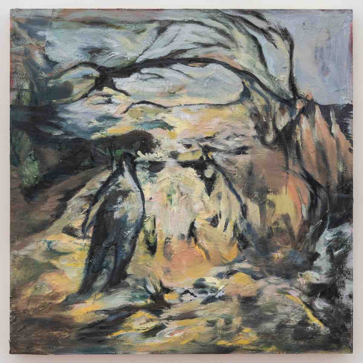 Erica Mao, Unfolding, 2025. Oil on panel, 20 x 20 in 50.8 x 50.8 cm