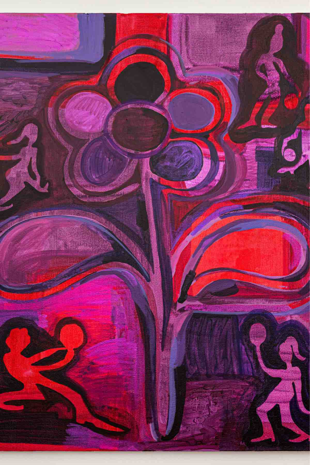 Andrea Bergart, Bloom, 2025. Acrylic on canvas, 46 x 40 in (116.8 x 101.6 cm)