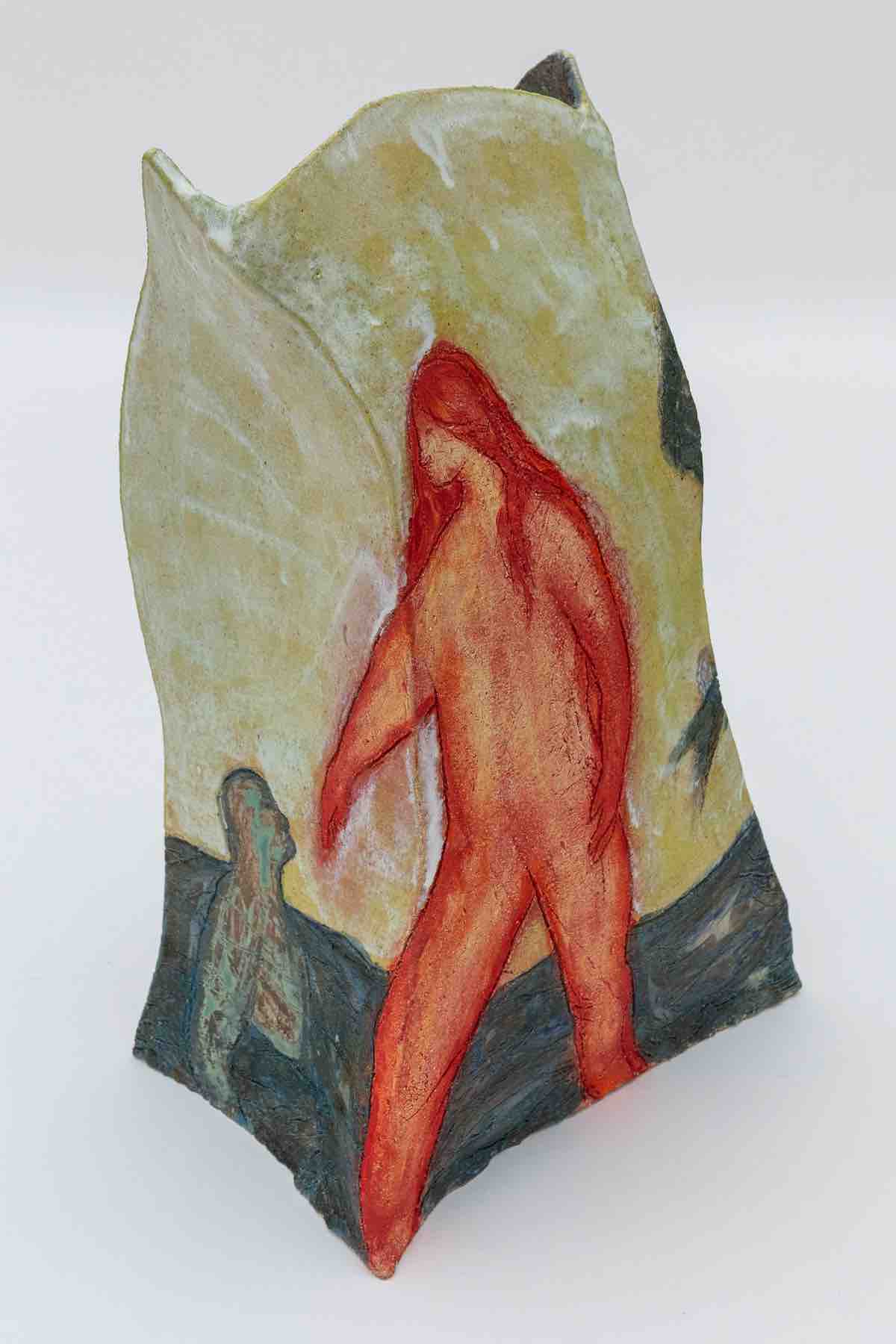 KB Jones, Present I, 2025. Oil, latex and ink on board, 10 x 8 in / 25.4 x 20.3 cm