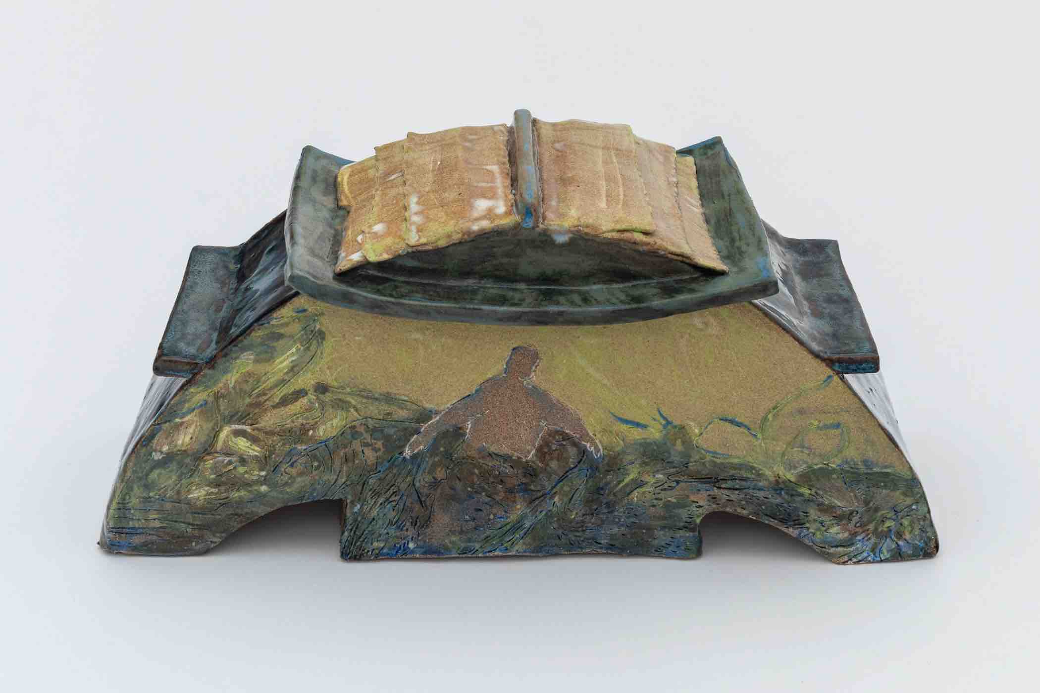 KB Jones, Present I, 2025. Oil, latex and ink on board, 10 x 8 in / 25.4 x 20.3 cm